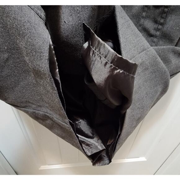 Sandra Darren Knee Length Dress Career Gray Size 10 Workwear Belted V Neck - Picture 5 of 8